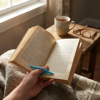 Comfortable thumb book holder - office