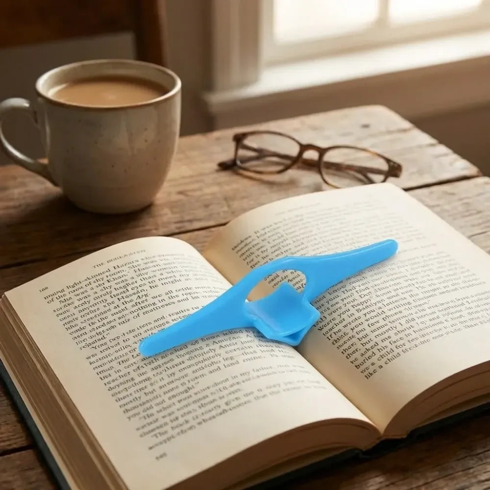 Comfortable thumb book holder - office