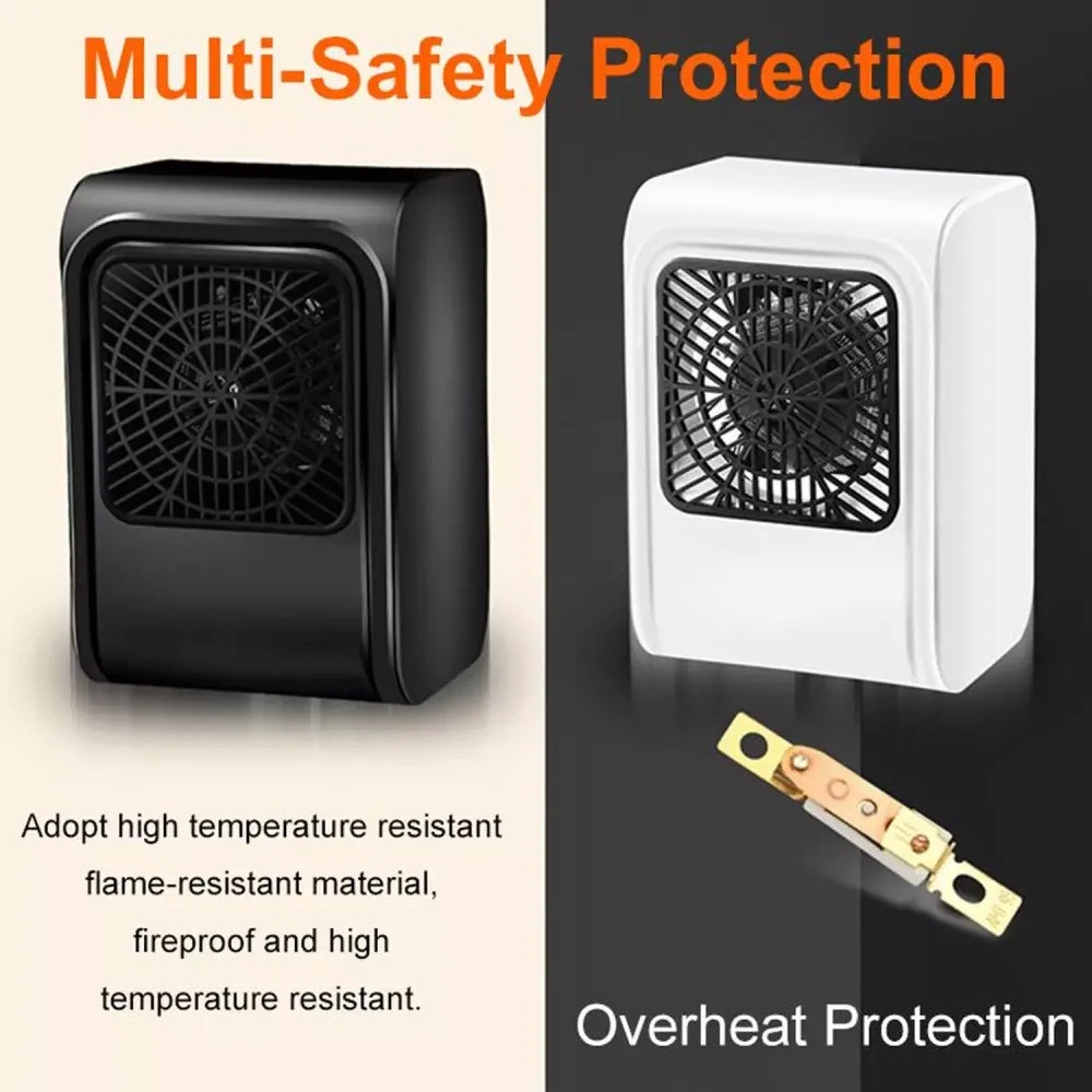 Compact ceramic room heater