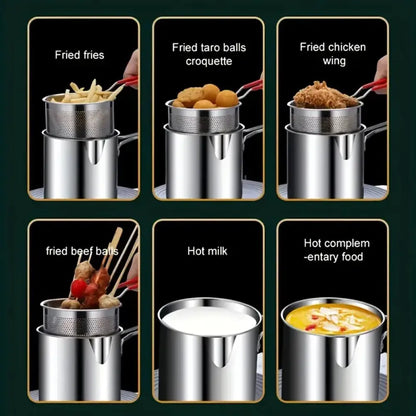 Compact deep fryer pot - kitchen tool