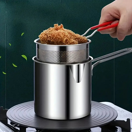 Compact deep fryer pot - kitchen tool
