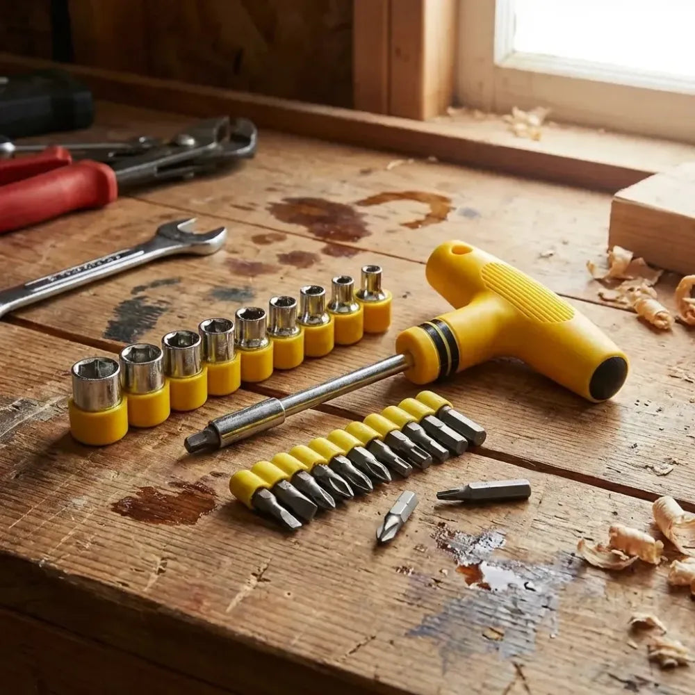 Compact electronics tool kit - power & hand tools