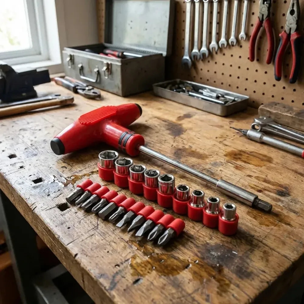 Compact electronics tool kit - power & hand tools