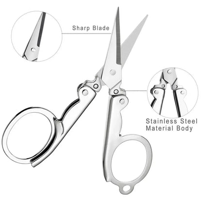 Compact folding craft scissors - office