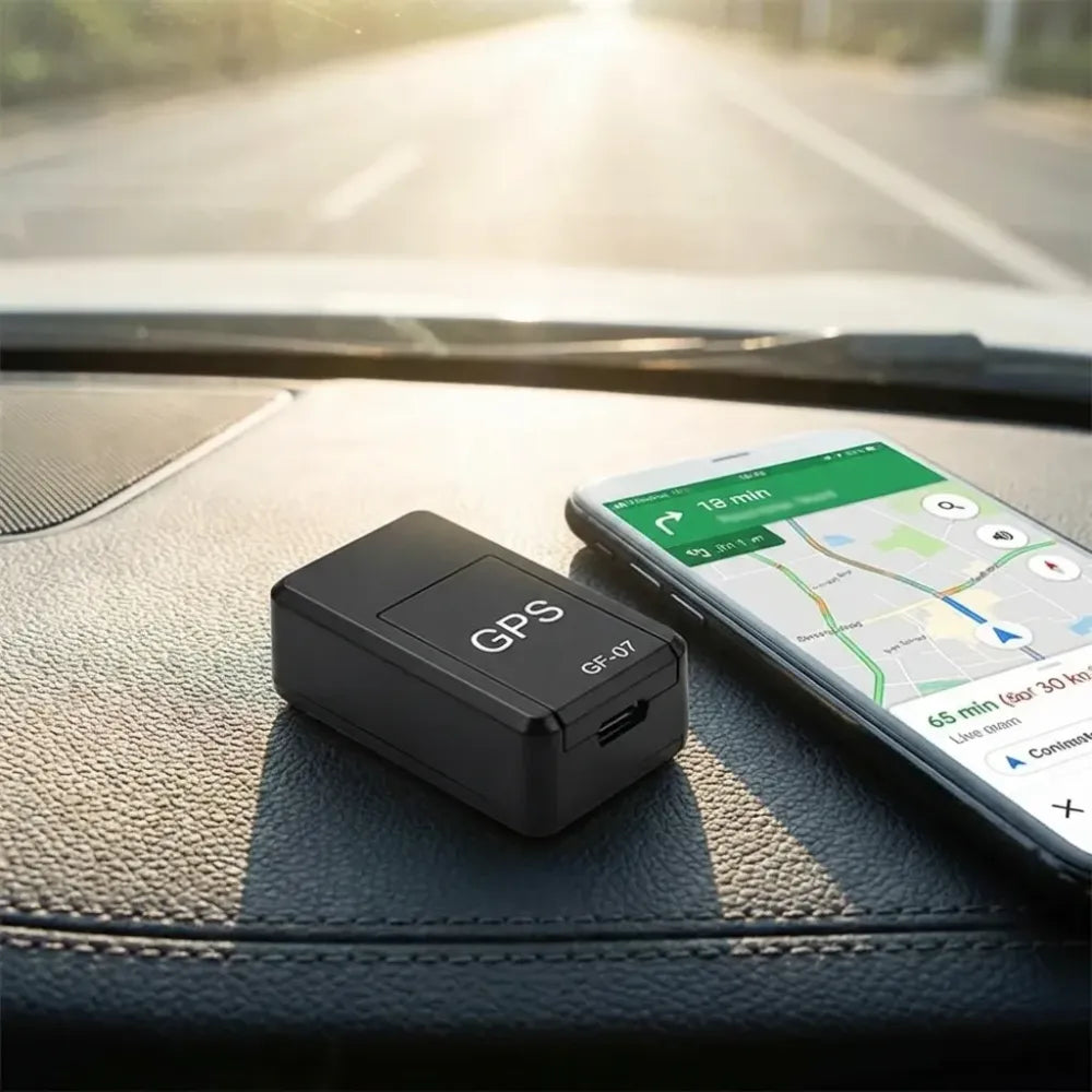 Compact gps tracker with voice monitoring - automotive
