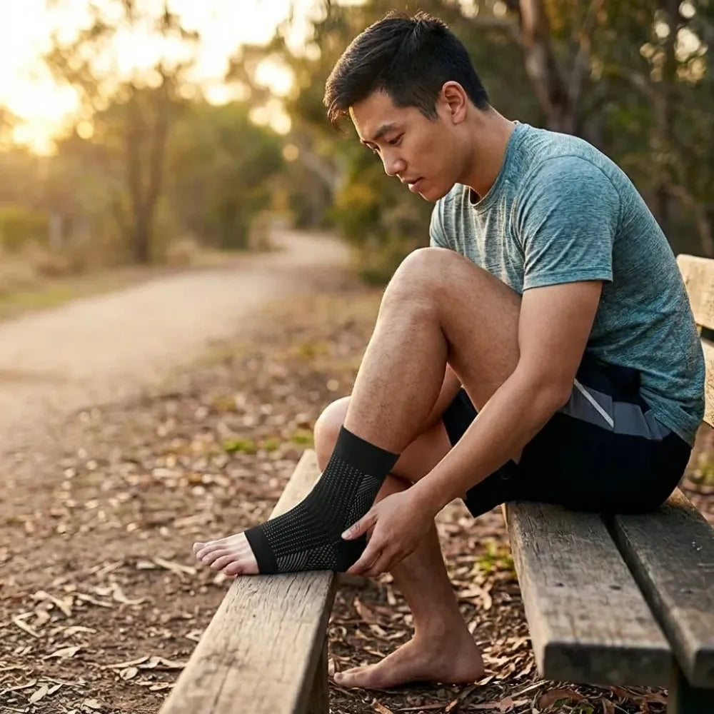 Compression socks for feet and ankles (black)