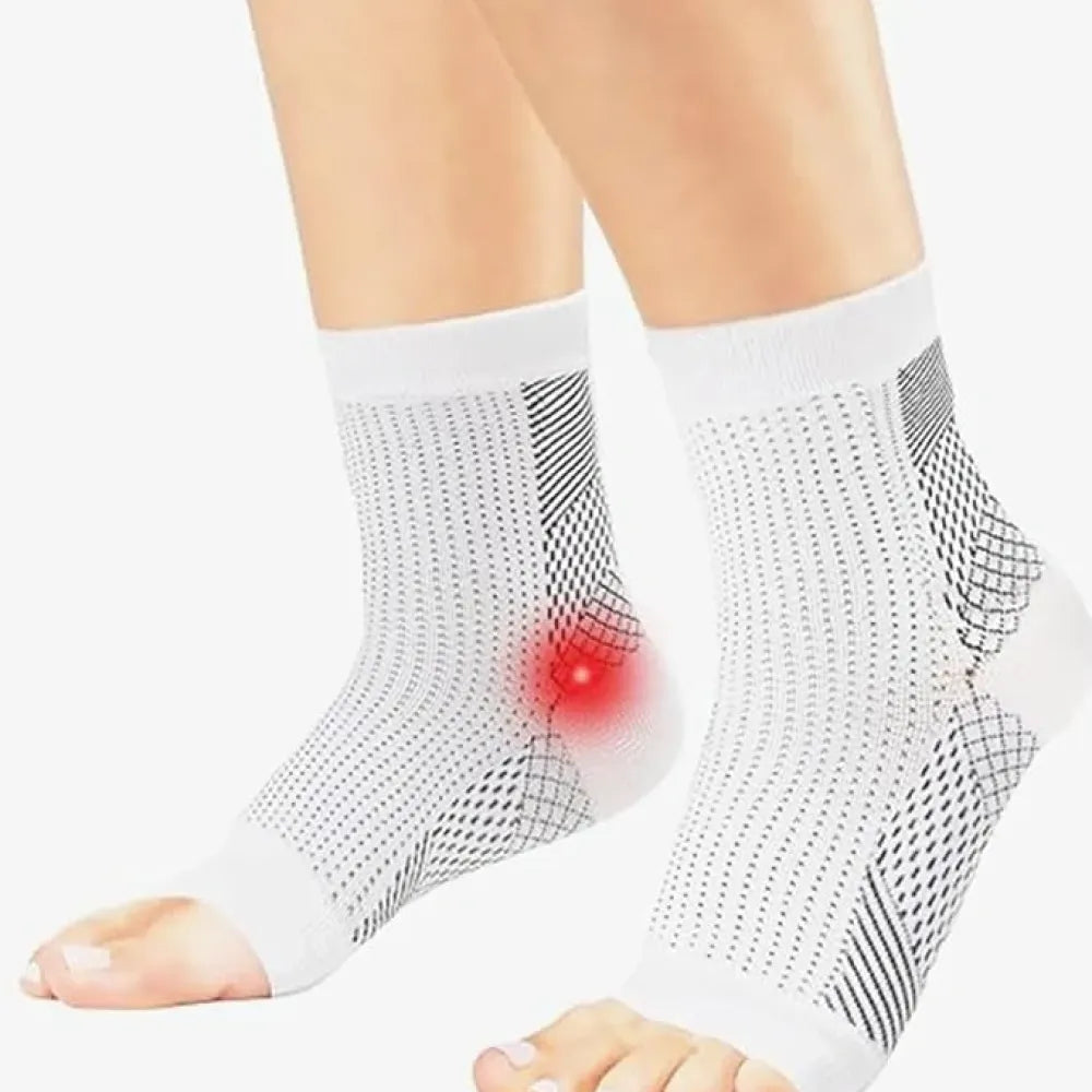 Compression socks for feet and ankles (white)