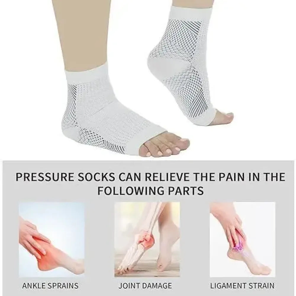Compression socks for feet and ankles (white)