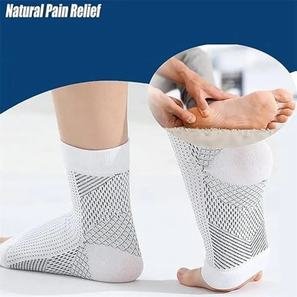 Compression socks for feet and ankles (white)