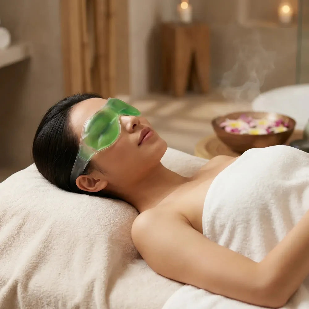 Cooling gel eye mask - relief from eye strain fatigue and puffiness - health & beauty
