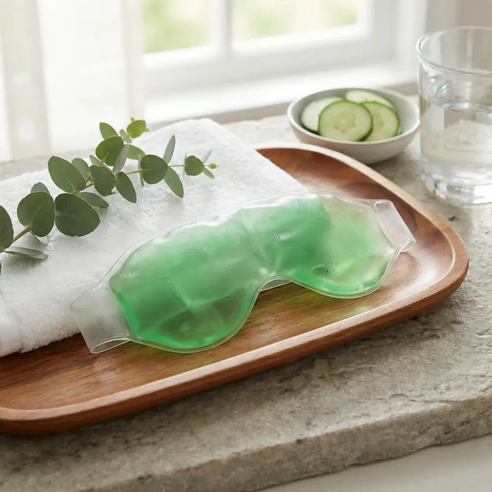 Cooling gel eye mask - relief from eye strain fatigue and puffiness - health & beauty