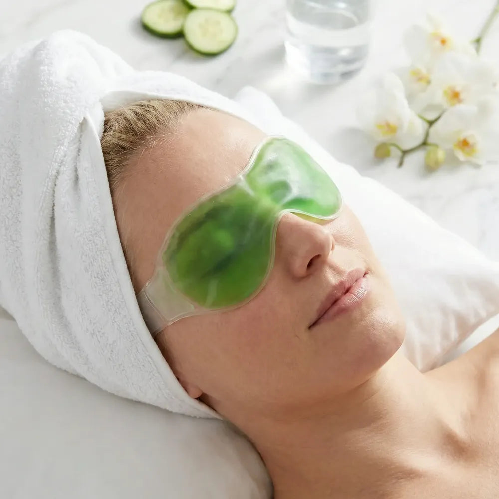Cooling gel eye mask - relief from eye strain fatigue and puffiness - health & beauty