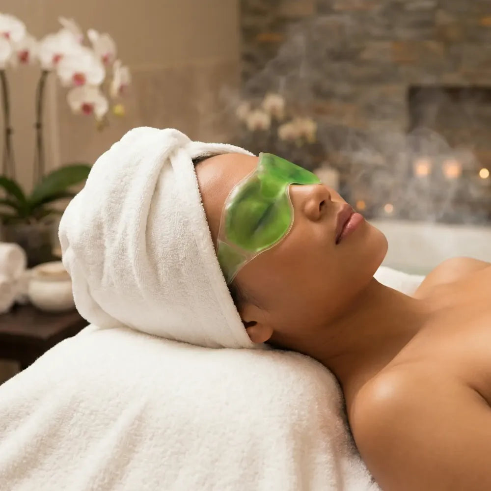 Cooling gel eye mask - relief from eye strain fatigue and puffiness - health & beauty