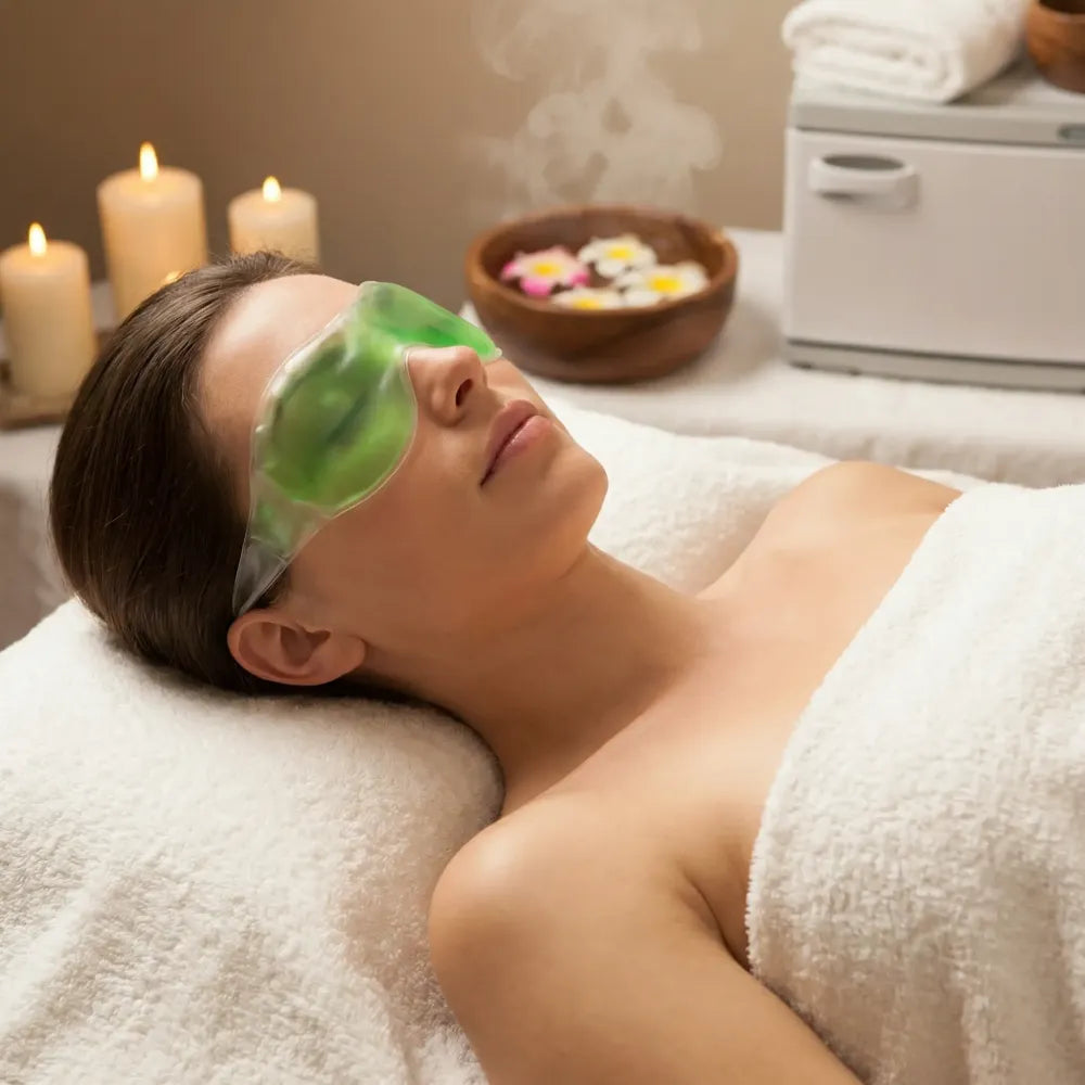Cooling gel eye mask - relief from eye strain fatigue and puffiness - health & beauty