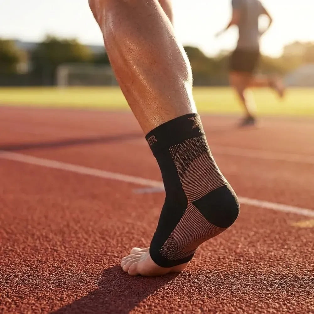 Copper compression foot sleeves