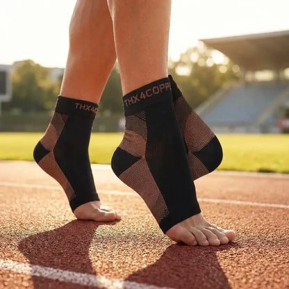 Copper compression foot sleeves