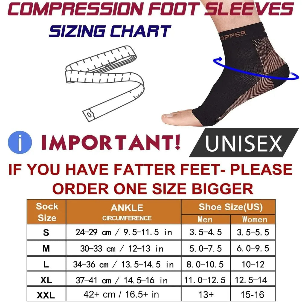 Copper compression foot sleeves