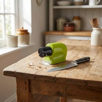 Cordless motorized knife sharpener - kitchen tool