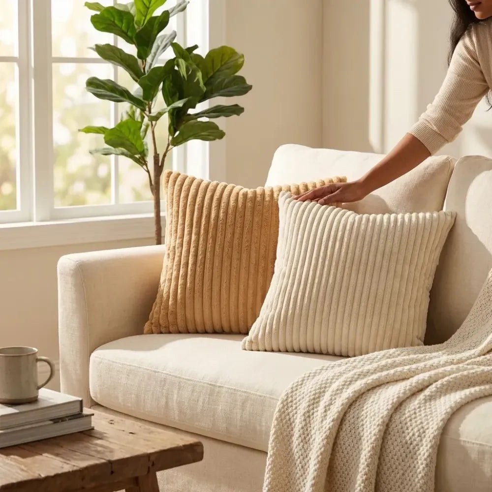 Corduroy decorative pillow cover - home improvement