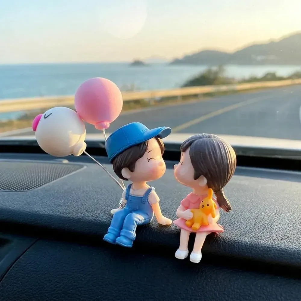 Couple car decoration cute cartoon couples