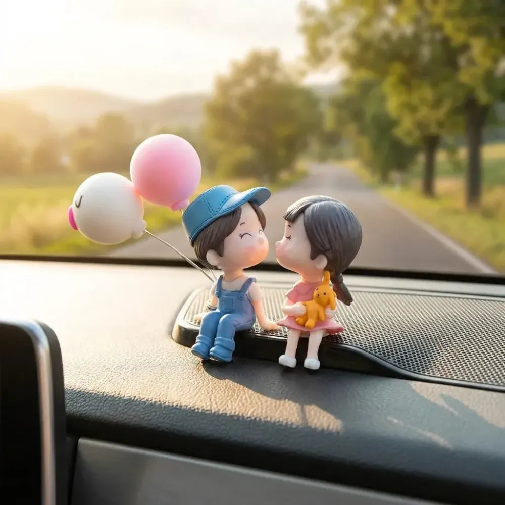 Couple car decoration cute cartoon couples