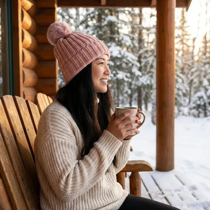 Cozy winter pom-pom caps - health & beauty