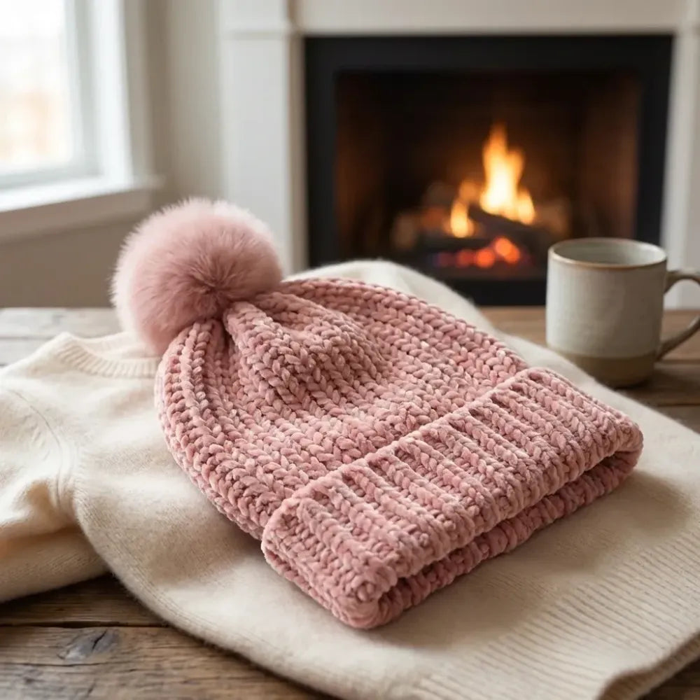 Cozy winter pom-pom caps - health & beauty