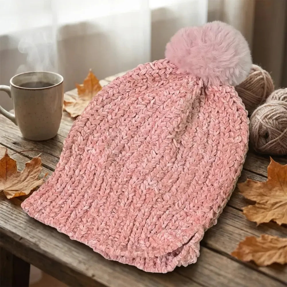 Cozy winter pom-pom caps - health & beauty
