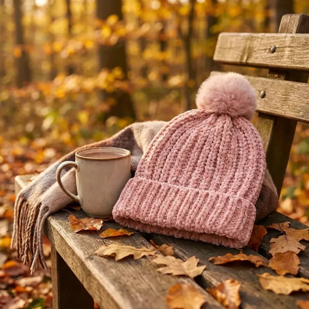Cozy winter pom-pom caps - health & beauty