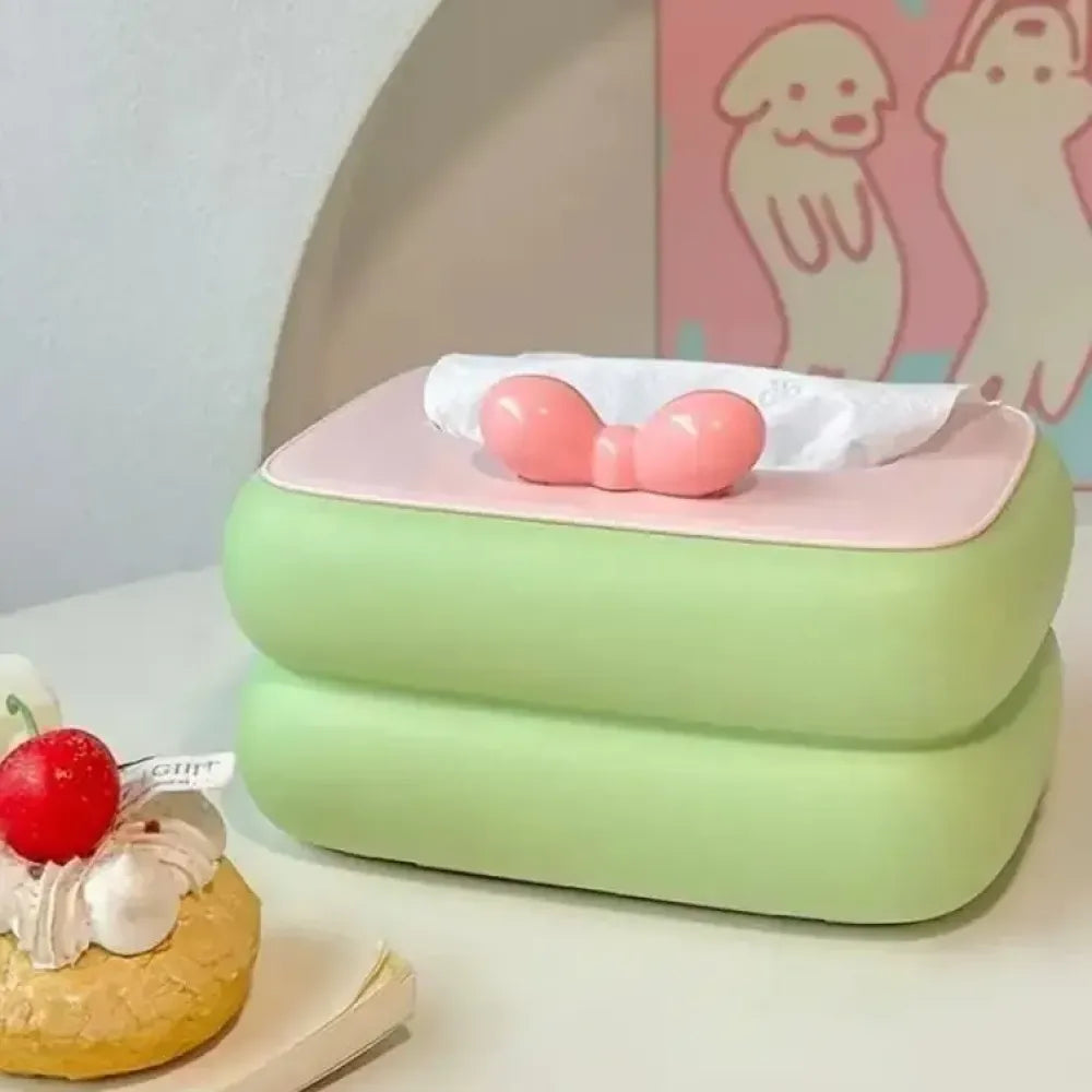 Creative square tissue box holder