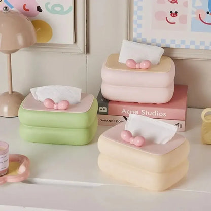 Creative square tissue box holder