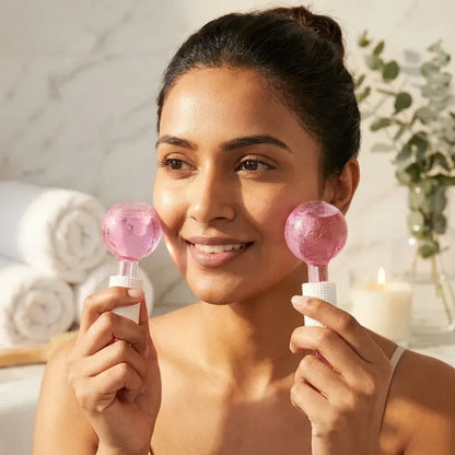Crystal ice facial globes - summer product