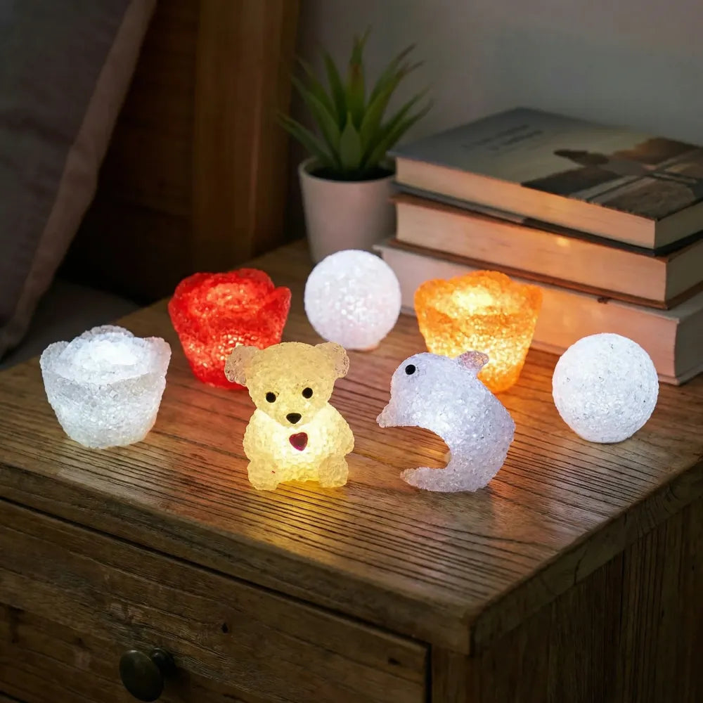 Crystal shape led night light - home improvement