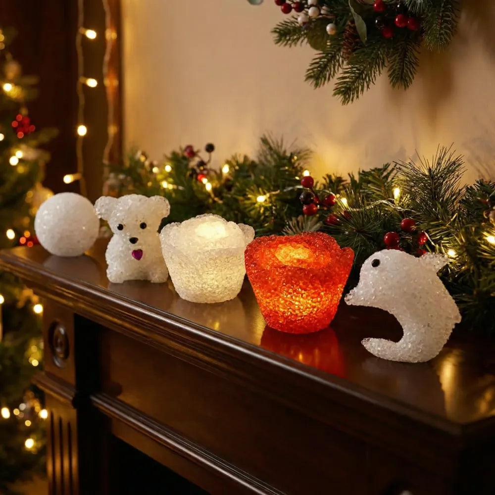 Crystal shape led night light - home improvement