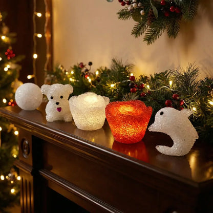Crystal shape led night light - home improvement
