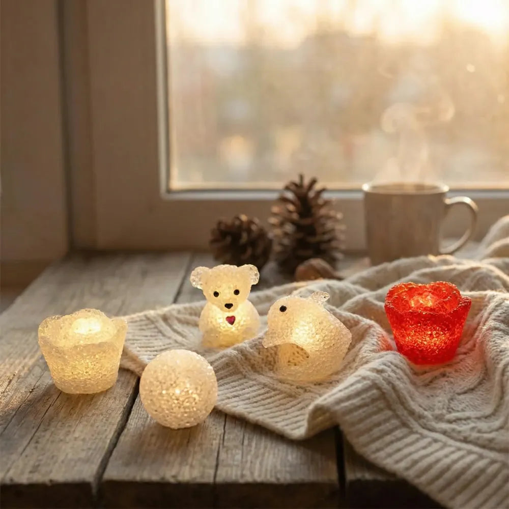Crystal shape led night light - home improvement