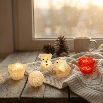 Crystal shape led night light - home improvement