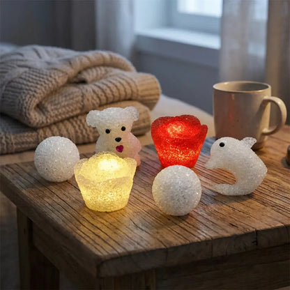 Crystal shape led night light - home improvement
