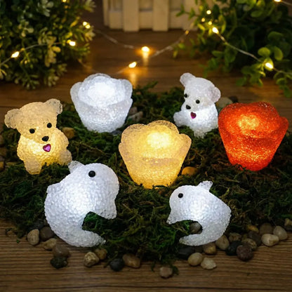 Crystal shape led night light - home improvement