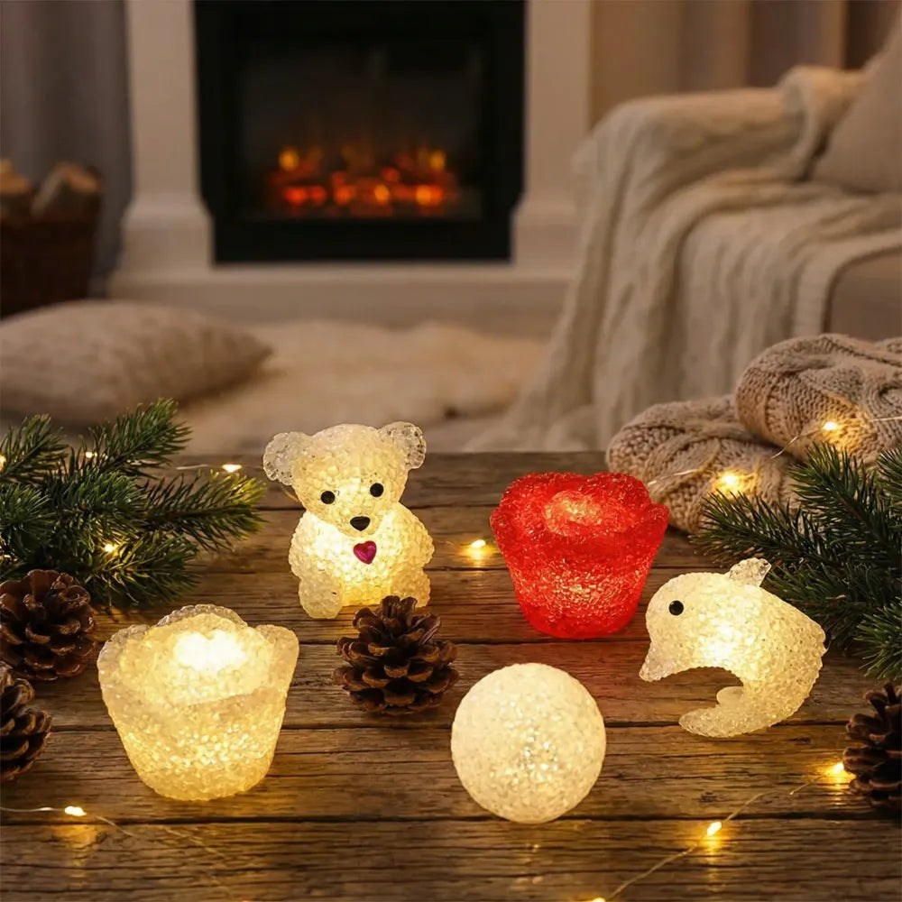 Crystal shape led night light - home improvement