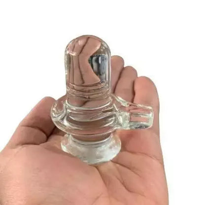Crystal shivling showpiece - home essentials