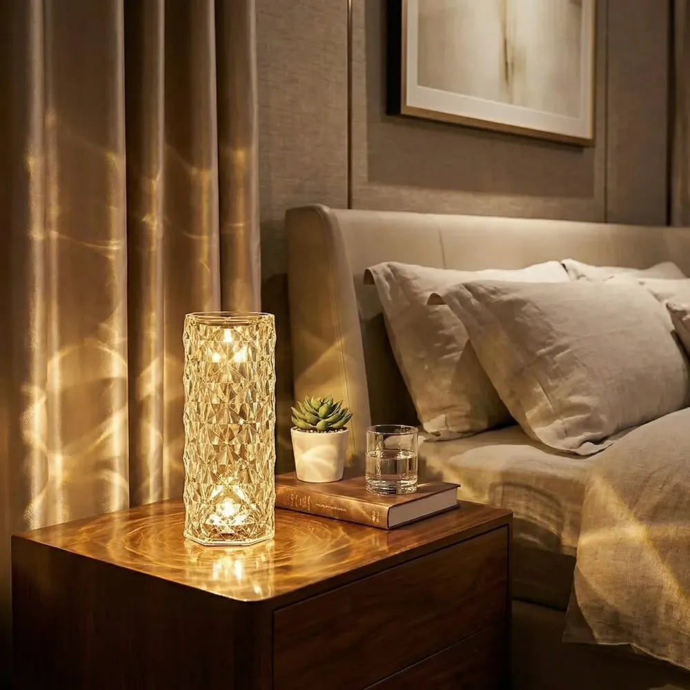 Crystal touch night light - home decor