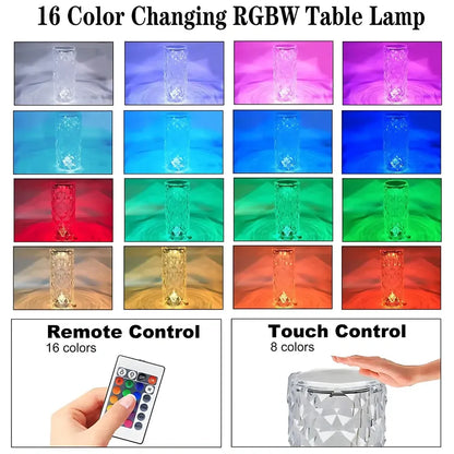 Crystal touch night light - home decor