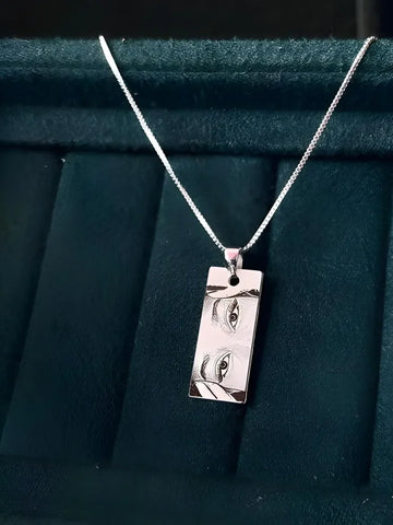 Custom Engraved Eye Necklace