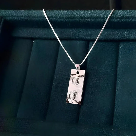 Custom engraved eye necklace - bracelets