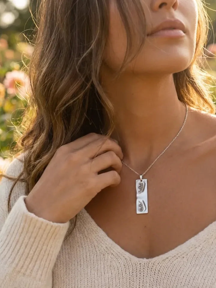 Custom Engraved Eye Necklace