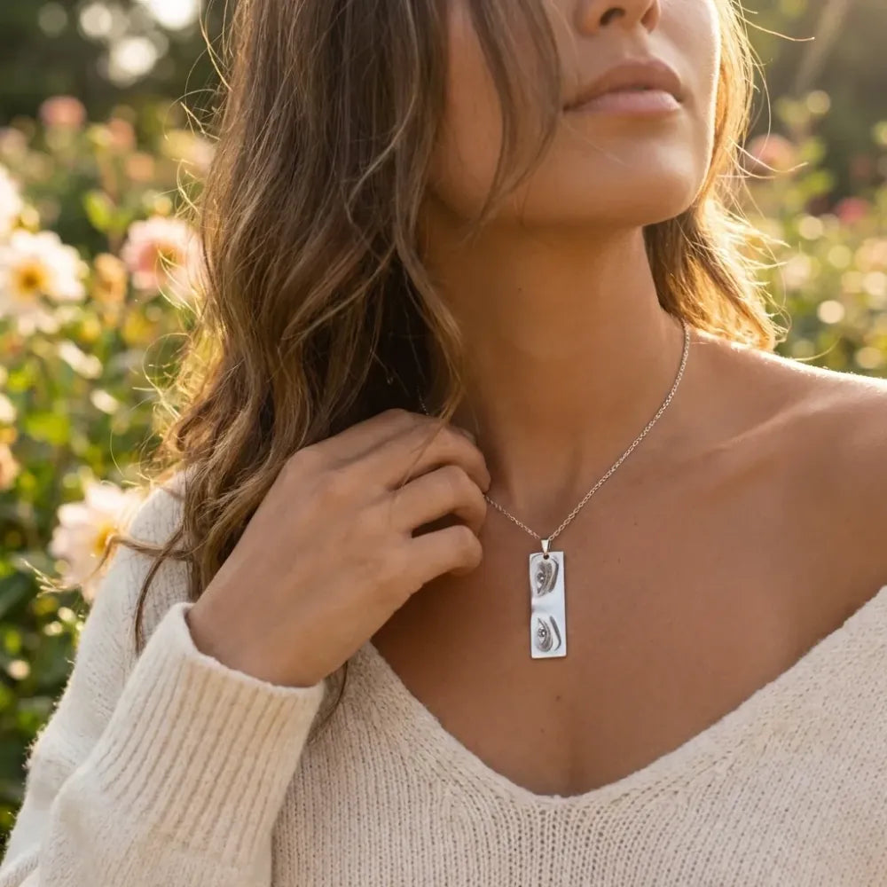 Custom engraved eye necklace - bracelets