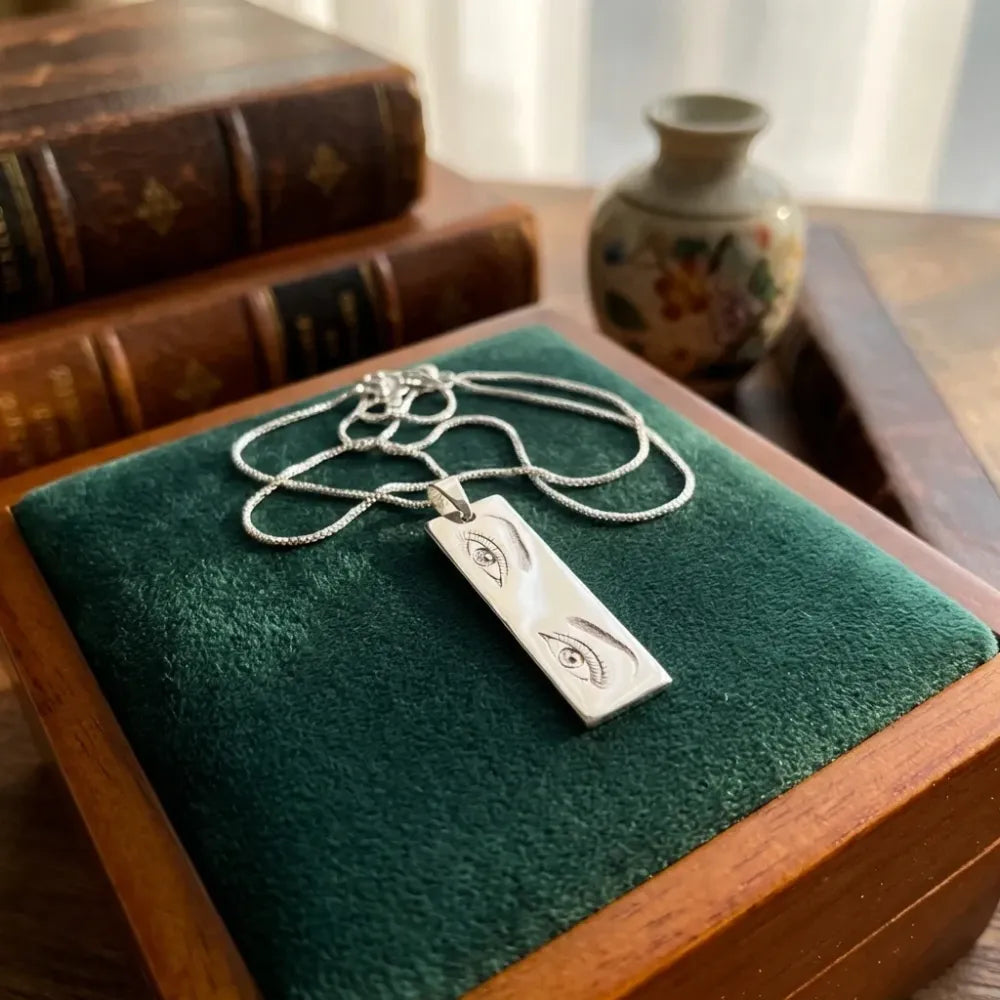 Custom engraved eye necklace - bracelets
