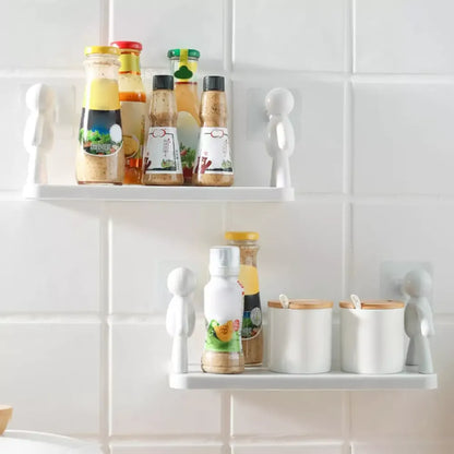 Cute adhesive floating shelves - home improvement