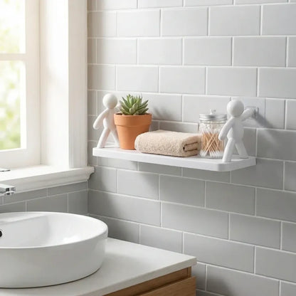 Cute adhesive floating shelves - home improvement